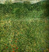 Gustav Klimt blommande falt oil painting artist
